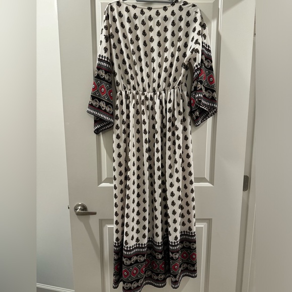 Women’s Bohemian Contrast Patchwork Dress - Picture 6 of 9